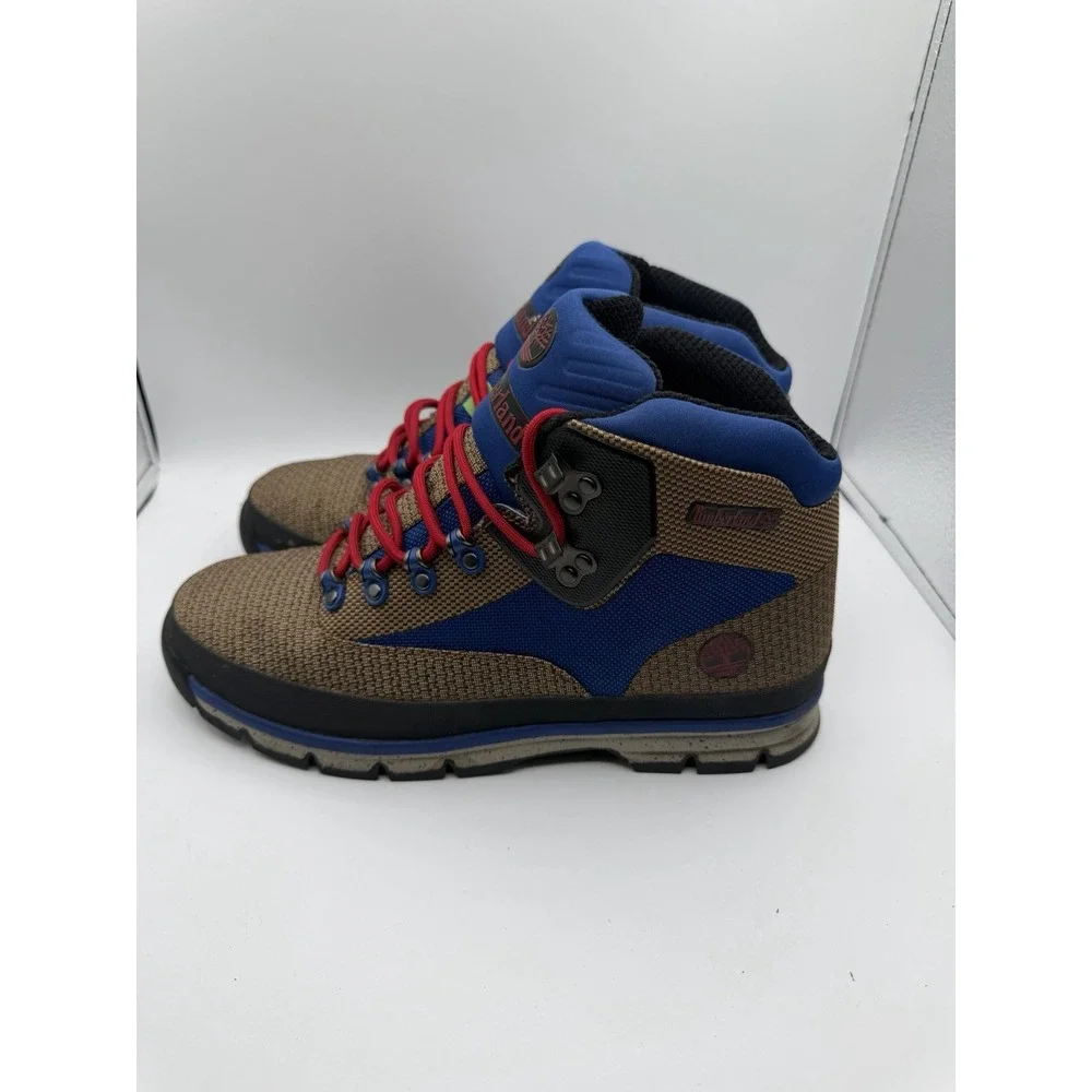 Timberland Euro Hiker Jacquard Hiking Boots Mens 11.5 Brown Lace Up Outdoor